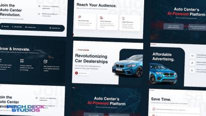 Auto Center. Pitch Deck presentation showcasing cinematic designs and professional pitch decks.