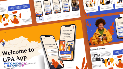 GPA App. Pitch Deck presentation showcasing cinematic designs and professional pitch decks. Pitch Deck Services