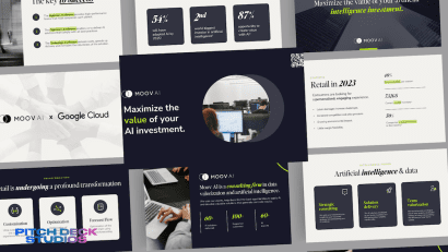 Moov AI. Pitch Deck presentation showcasing cinematic designs and professional pitch decks.