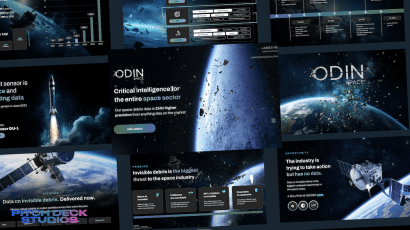 Odin Space. Pitch Deck presentation showcasing cinematic designs and professional pitch decks.