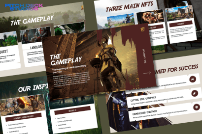 The Gameplay - Pitch Deck presentation showcasing cinematic designs and professional pitch decks.