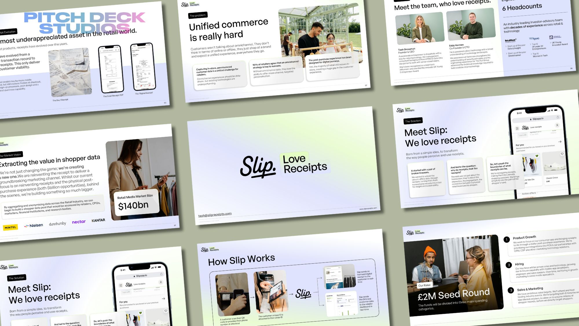 Pitch Deck Studios Powerpoint Presentation Template Design Example