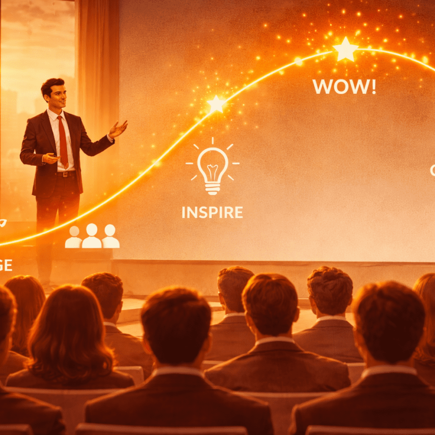 The emotional curve of great presentations