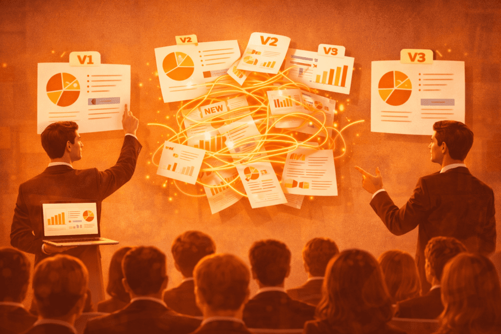Pitch deck management. Version control for pitch decks how to avoid chaos