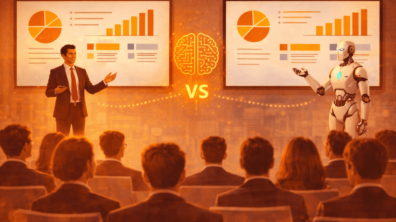 AI presentation design vs. human design. What delivers better presentation results?