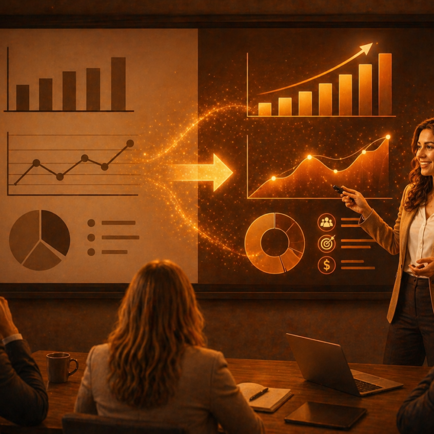 Visualize data. How to turn boring charts into compelling visual stories